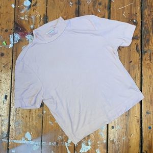 Mock neck crop tee